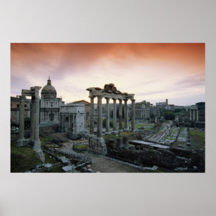 Roman Forum at dawn Poster