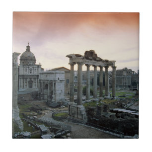 Roman Forum at dawn Tile