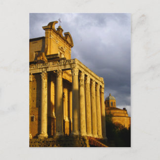roman forum building postcard
