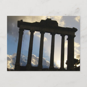 roman forum columns postcard