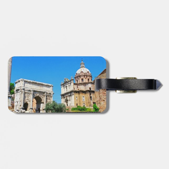 Roman forum luggage tag (Back Horizontal)