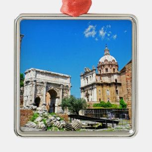 Roman forum metal tree decoration