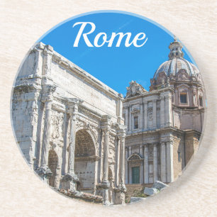 Roman Forum ruins in Rome, Italy Coaster