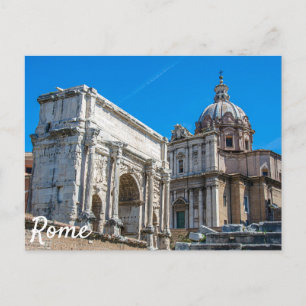 Roman Forum ruins in Rome, Italy Postcard