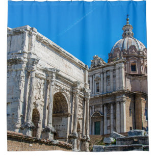 Roman Forum ruins in Rome, Italy Shower Curtain