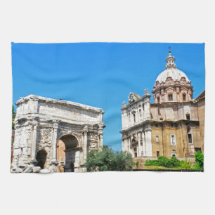 Roman forum tea towel