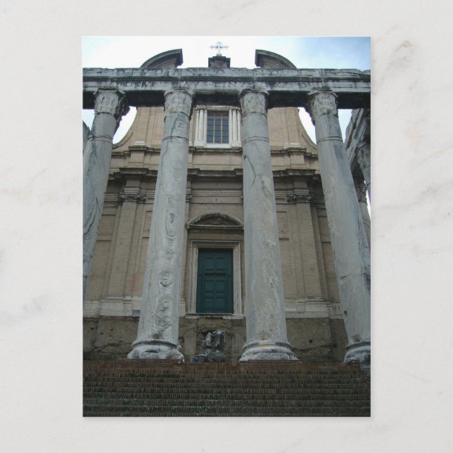 roman forum temple postcard (Front)