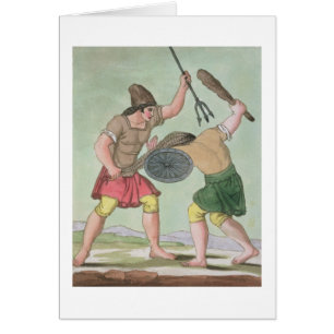 Roman Gladiators, from 'L'Antica Roma', 1825 (colo