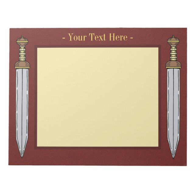 Roman Gladius Notepad (Front)