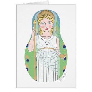 Roman Goddess Juno Matryoshka Card