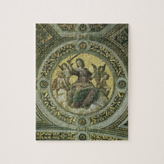 Roman Goddess Justice with Angels by Raphael Jigsaw Puzzle (Vertical)