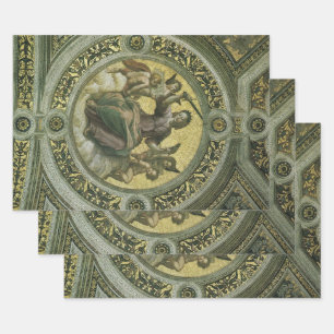 Roman Goddess Justice with Angels by Raphael Wrapping Paper Sheet