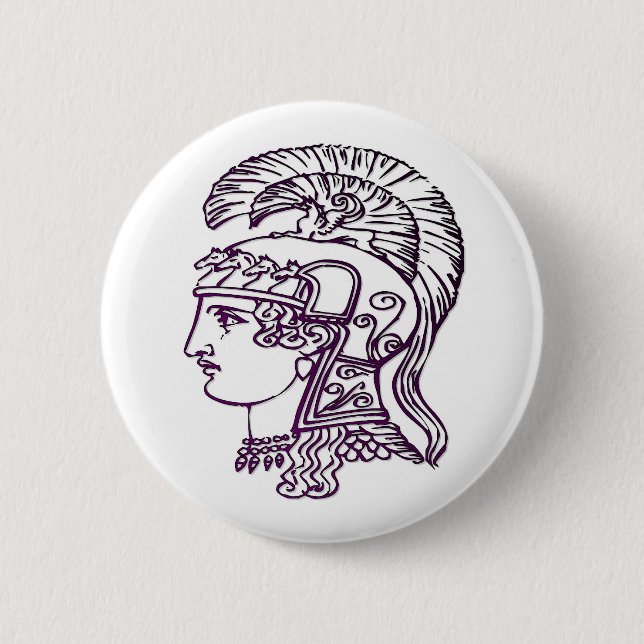 Roman Heads 6 Cm Round Badge (Front)