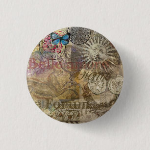 Roman History Italy Travel Vacation Holiday City 3 Cm Round Badge