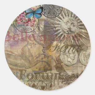 Roman History Italy Travel Vacation Holiday City Classic Round Sticker