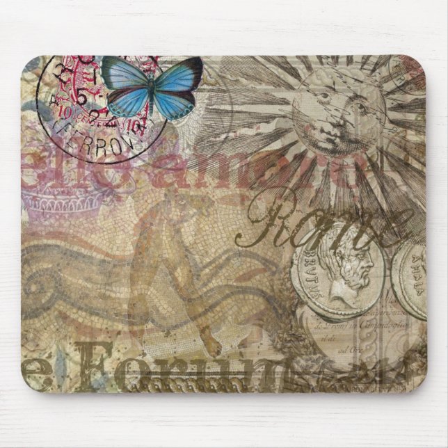 Roman History Italy Travel Vacation Holiday City Mouse Pad (Front)