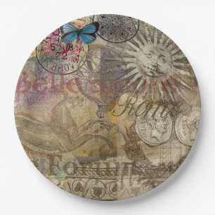 Roman History Italy Travel Vacation Holiday City Paper Plate
