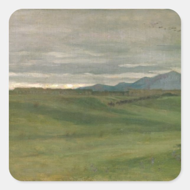 Roman Landscape Square Sticker (Front)