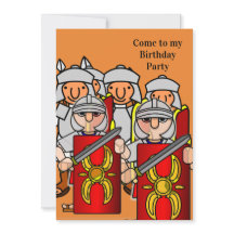 Roman Legion Birthday Party Invitation