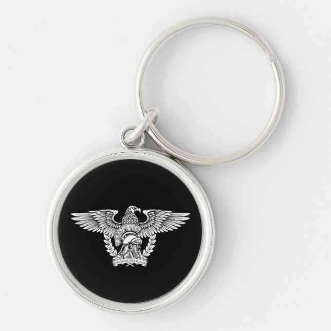 Roman Legionary Eagle | Si Vis Pacem Para Bellum Key Ring (Front)