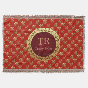 Roman Monogram Throw Blanket