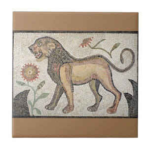 Roman Mosaics Ceramic Tile, Small (4.25" x 4.25") Tile