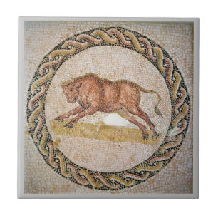 Roman Mosaics Ceramic Tile, Small (4.25" x 4.25") Tile