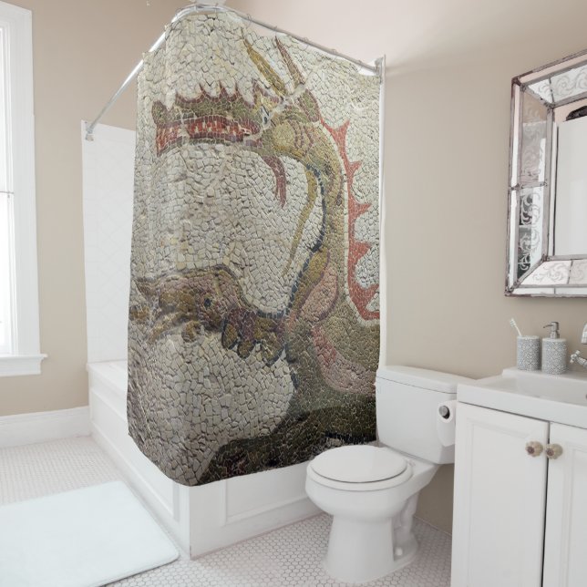 roman mosiac shower curtain (In Situ)