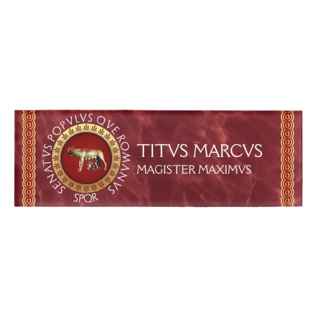 Roman Name Tag (Front)