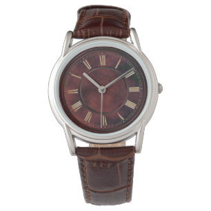 Roman Numbers Red Slab Watch