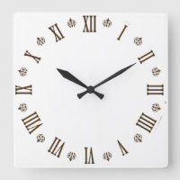 Roman numeral numbers clock illustration 