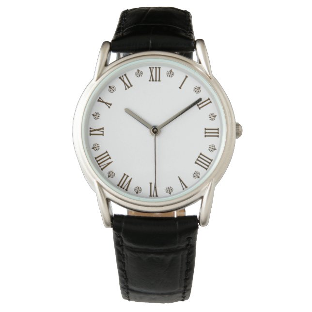 Roman numeral numbers clock illustration  watch (Front)