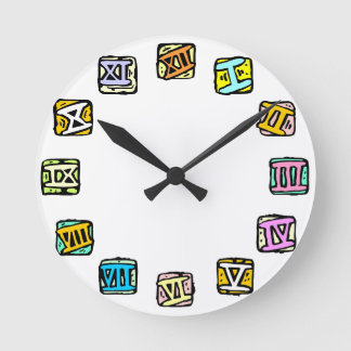 Roman Numerals Round Clock