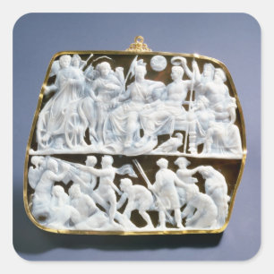 Roman onyx cameo, 1st century AD Square Sticker