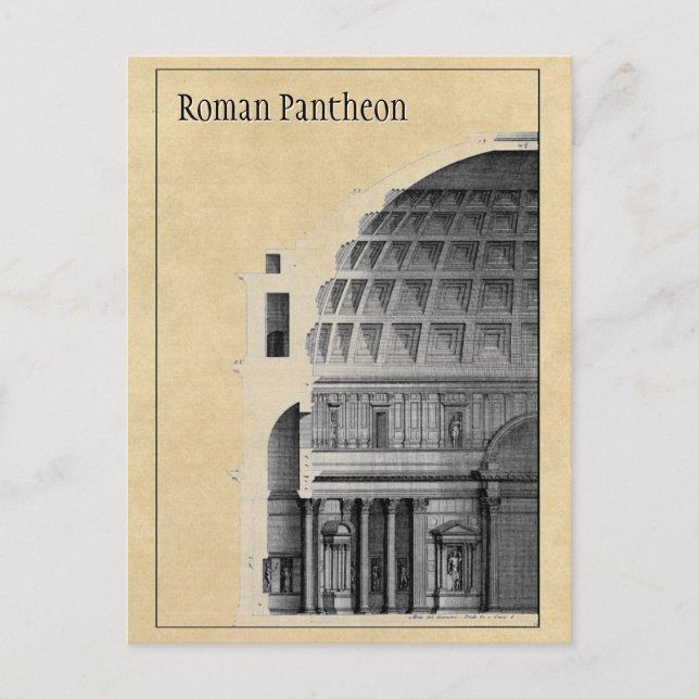 Roman Pantheon Classical Architecture Custom Postcard (Front)