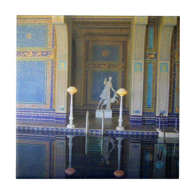 Roman Pool at Hearst Castle, California Tile (Front)