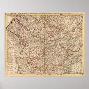 Roman roads and churches poster