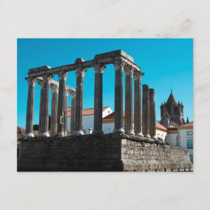 Roman Ruins in Evora Portugul Postcard