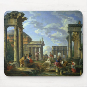 Roman Ruins with a Prophet, 1751 Mouse Pad