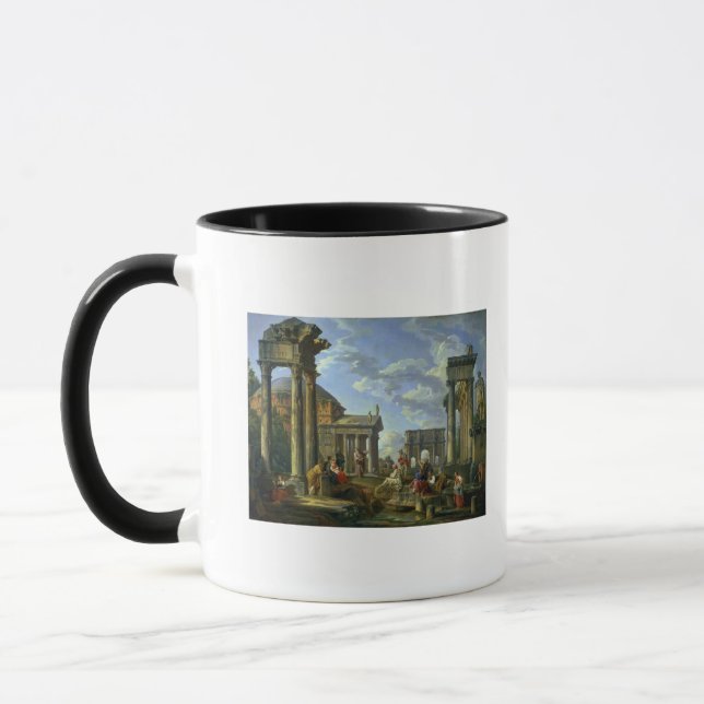 Roman Ruins with a Prophet, 1751 Mug (Left)