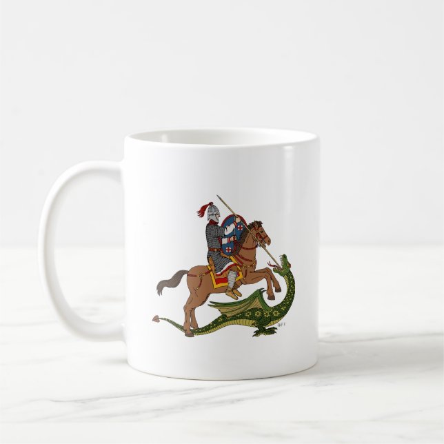 Roman Saint George and the Dragon Coffee Mug (Left)