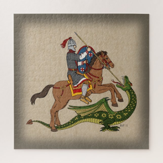 Roman Saint George and the Dragon Jigsaw Puzzle (Vertical)