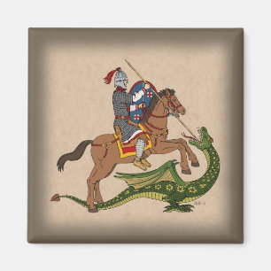 Roman Saint George and the Dragon Magnet