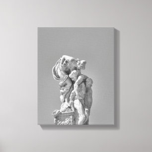Roman sculptures in modern composition canvas print