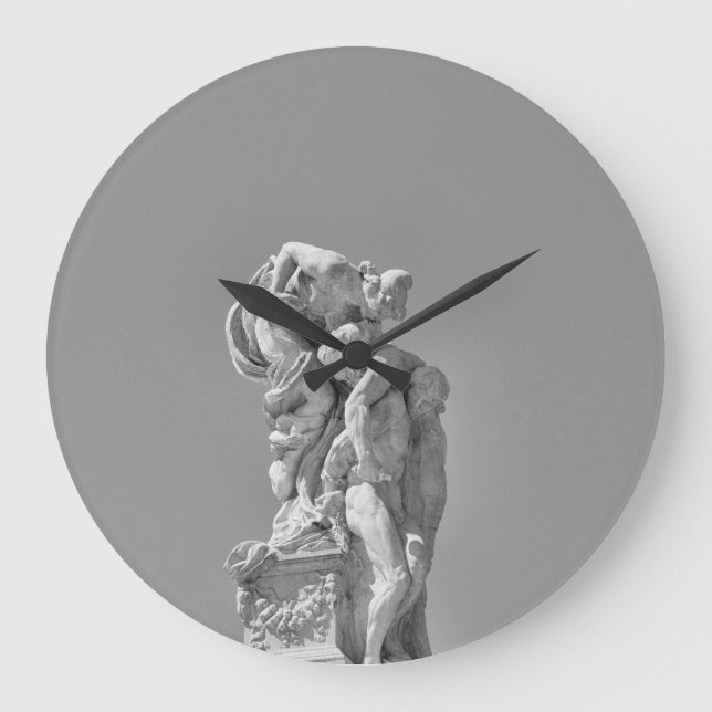 Roman sculptures in modern composition large clock (Front)