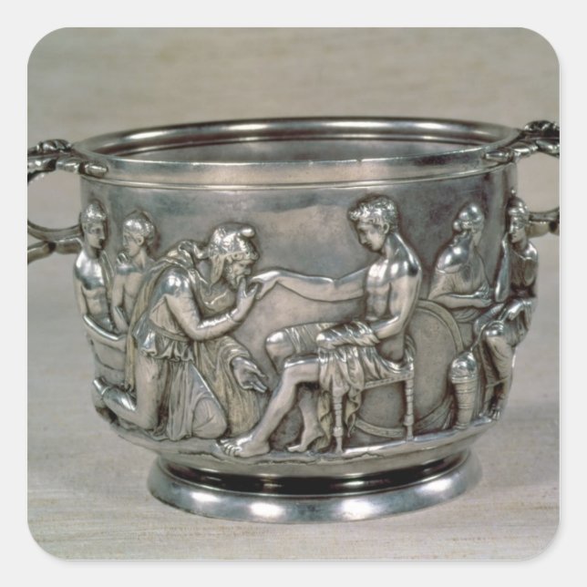 Roman silver-gilt drinking cup square sticker (Front)