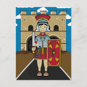 Roman Soldier Guarding Fort Postcard
