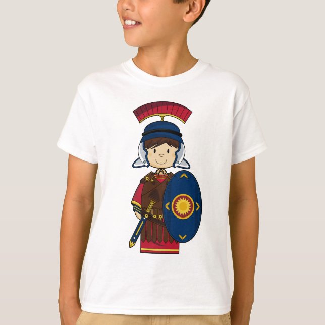 Roman Soldier with Shield T-Shirt (Front)