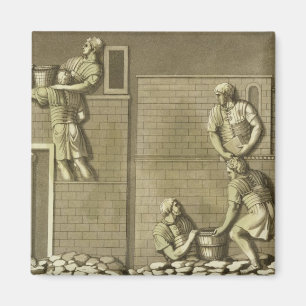 Roman soldiers building a fort, plate 21 from 'Le Magnet