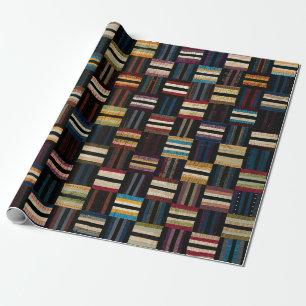 Roman stripes quilt wrapping paper